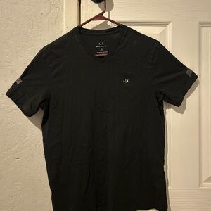AUTHENTIC Armani Exchange Men's Medium Black V-Neck Tee